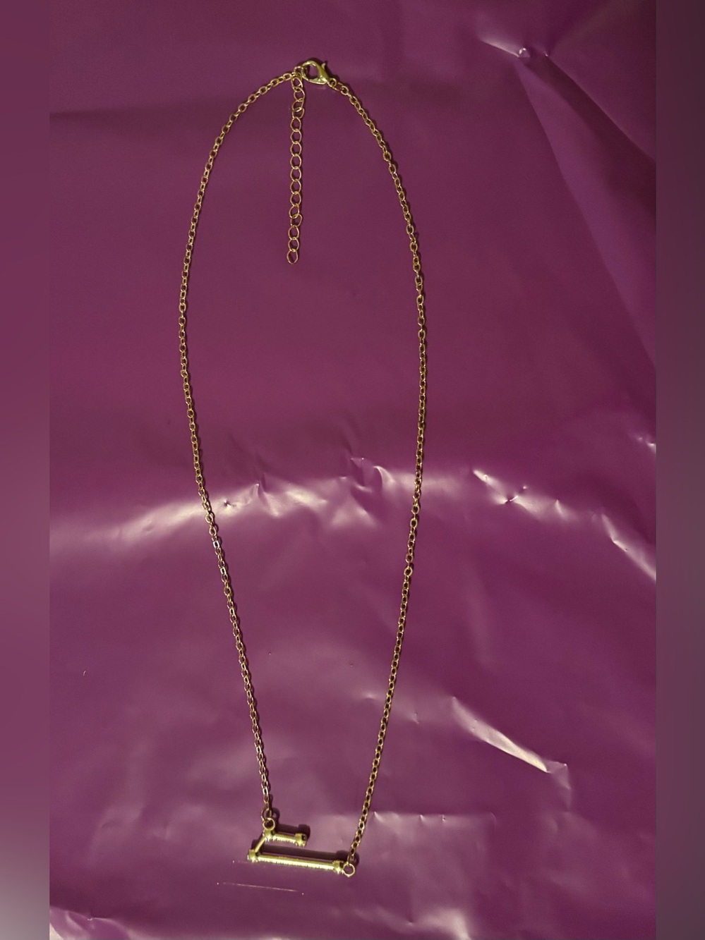 Gold Bar Pendant Necklace - Women Jewelry(No board)